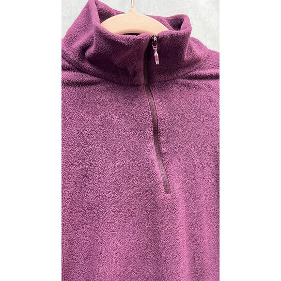 Columbia Womens Sportswear Fleece Sweatshirt Purple 1/4 Zip Pullover Size M - Picture 5 of 9